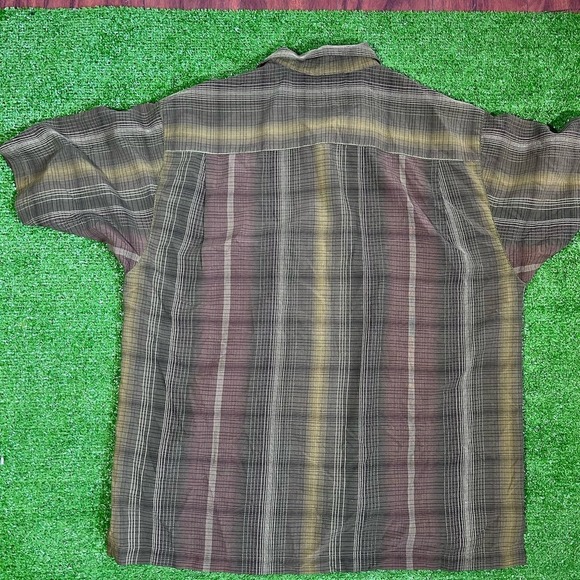 Vintage Tommy Bahama Silk Shirt XL TB 100% Silk Hawaiian Button Down Plaid - Picture 6 of 6